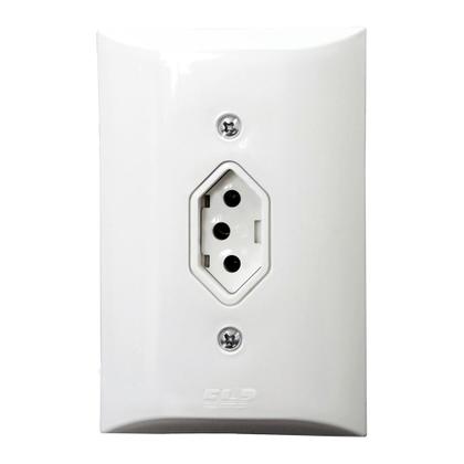 Imagem de Kit 5 Tomadas Simples 2p+t 10A + 5 Interruptores Simples 1 Tecla Com Espelho Branco Bivolt 127V e 250V 