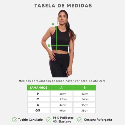 Imagem de Kit 5 Top Cropped Regata Canelado Mulher Lisa Blusa Blusinha Básica Treino Academia
