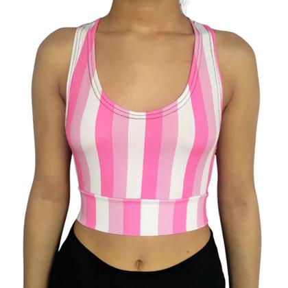 Imagem de Kit 5 Tops Femininos Regata Justos Barra Estampas Sortidas Suplex PP ao Plus Size