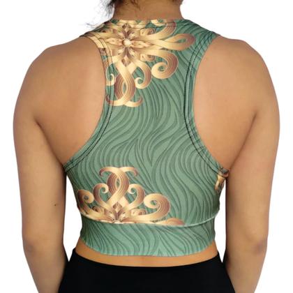 Imagem de Kit 5 Tops Femininos Regata Justos Barra Estampas Sortidas Suplex PP ao Plus Size