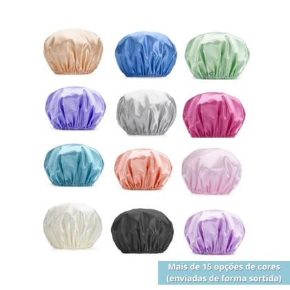 Imagem de Kit 5 Touca de Cetim Ajustável Toca Anti Frizz Toque de Seda