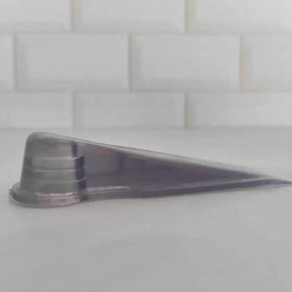 Imagem de Kit 5 Trava Portas Cunhas Aparadores Calços Transparentes Antiderrapantes PVC Chão