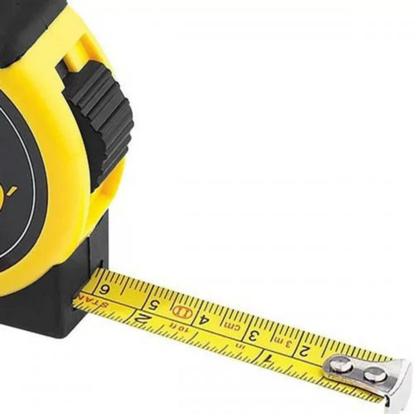 Imagem de Kit 5 Trena De Aço 3 Metros X 15mm Emborrachada Com Trava