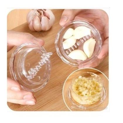 Imagem de Kit 5 Trituradores Moedor Alho Acrílico Espremedor S/ Cheiro Transparente