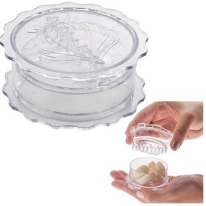 Imagem de Kit 5 Trituradores Moedor Alho Acrílico Espremedor S/ Cheiro Transparente