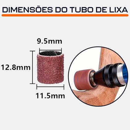 Imagem de Kit 5 Tubo Cinta de Lixar 9mm 3/8 Grão 600 p/ Micro Retífica