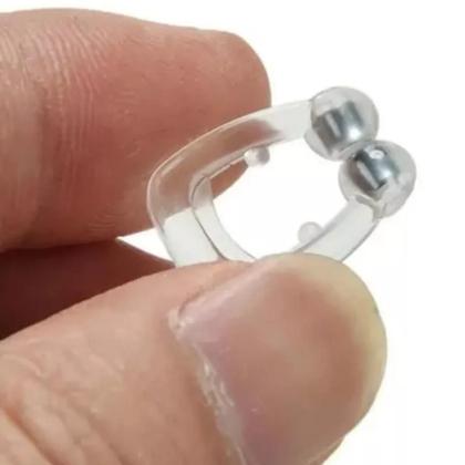 Imagem de Kit 5 Und Aparelho Clipe Nasal Anti Ronco Magnético Apnéia Noites de Tranquilas de Sono 