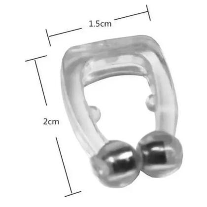 Imagem de Kit 5 Und Aparelho Clipe Nasal Anti Ronco Magnético Apnéia Noites de Tranquilas de Sono 