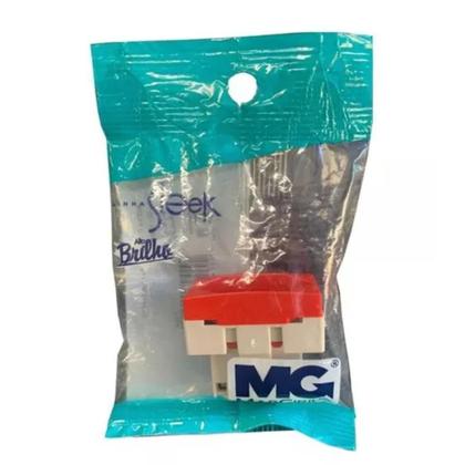 Imagem de Kit 5 Uni - MG Módulo Tomada 2P+T 10A Vermelha Sleek