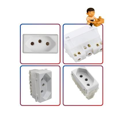 Imagem de Kit 5 Unid. Tramontina Tomada 10A Liz/Lux2 Módulo 57115/030