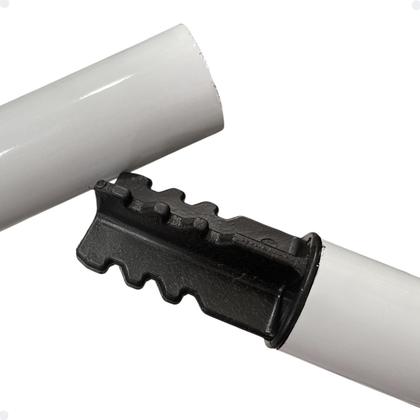 Imagem de Kit 5 Unidades Emenda Encaixe Junção Varão Cortina Comum 28mm Simples Tubo Ilhós Argola