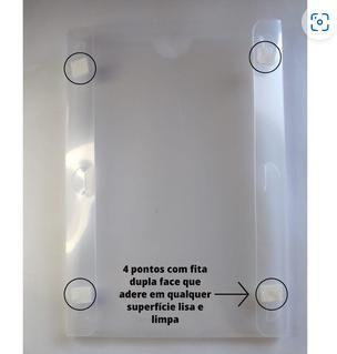 Imagem de Kit 5 Unidades Expositor Parede Tamanho A4 de 21x30cm Feito de Plástico Maleável Quadro de Avisos Prático e Simples de Usar Polibras