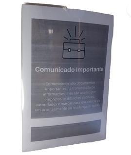 Imagem de Kit 5 Unidades Expositor Parede Tamanho A4 de 21x30cm Feito de Plástico Maleável Quadro de Avisos Prático e Simples de Usar Polibras