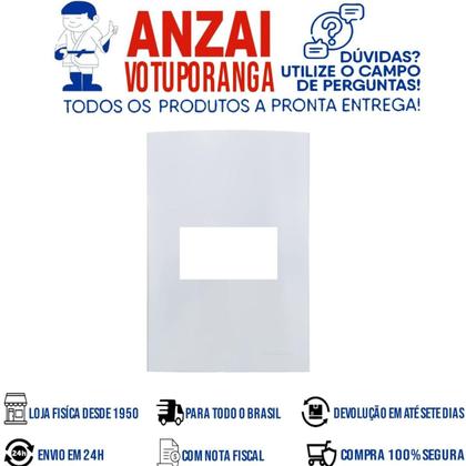 Imagem de Kit 5 unidades - mg placa 4x2 1 posto horizontal br sleek (16038)