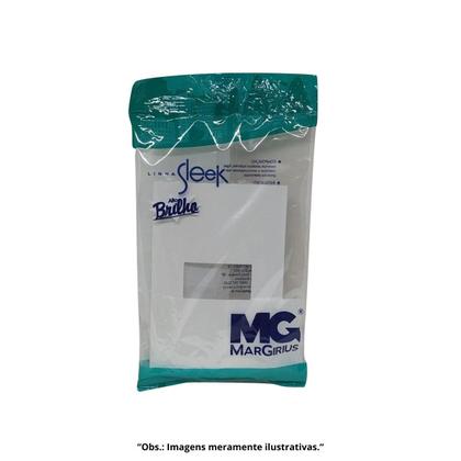 Imagem de Kit 5 unidades - mg placa 4x2 1 posto horizontal br sleek (16038)