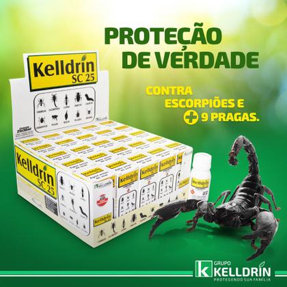 Imagem de Kit 5 Unidades Sc25 30ml Inseticida Kelldrin Formula Concentrada Mata Escorpião Barata Aranhas Traças Pulgas Cupim