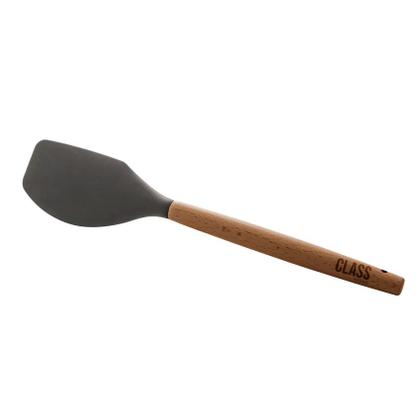 Imagem de Kit 5 Utensílios Colher Concha Espátula Bambu Silicone