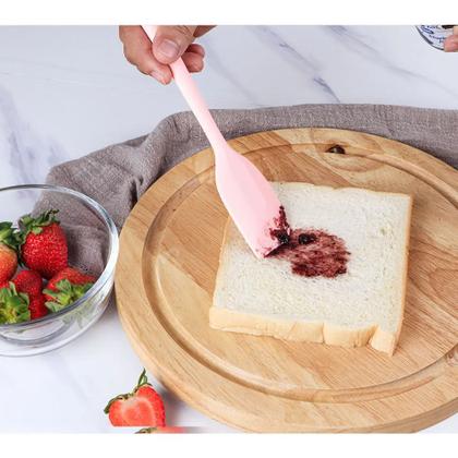 Imagem de Kit 5 Utensílios de Cozinha Silicone Batedor Inox Espátula Pincel Multiuso 035