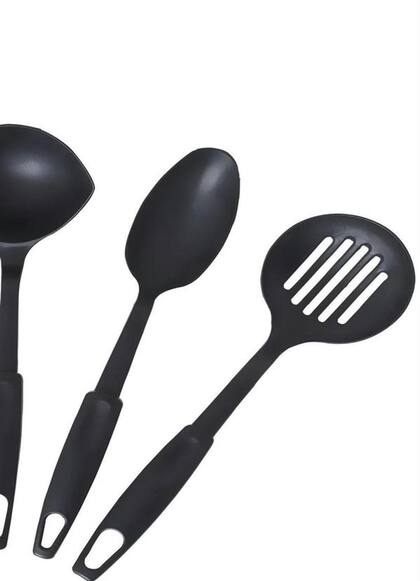 Imagem de Kit 5 Utensilios Preto de Nylon Para Cozinha Tools