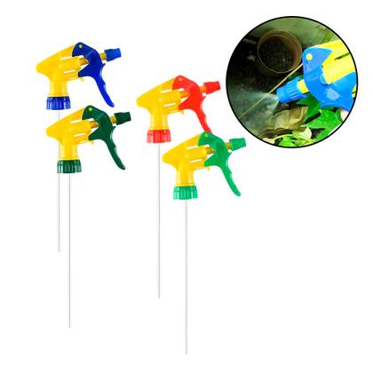 Imagem de Kit 5 Válvulas Gatilho Borrifador Trigger Spray Frascos Rosca Regulável Multiuso Pulverizador Limpeza