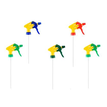 Imagem de Kit 5 Válvulas Gatilho Borrifador Trigger Spray Frascos Rosca Regulável Multiuso Pulverizador Limpeza