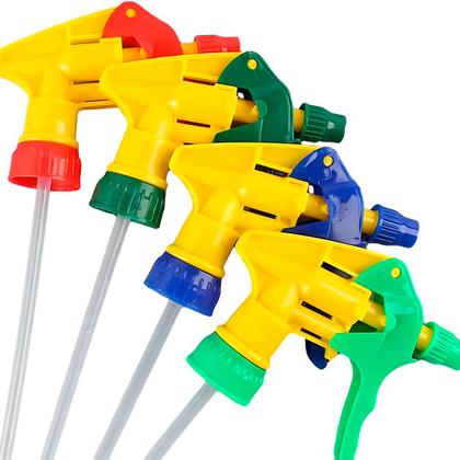 Imagem de Kit 5 Válvulas Gatilho Borrifador Trigger Spray Frascos Rosca Regulável Multiuso Pulverizador Limpeza