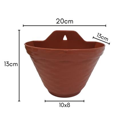 Imagem de Kit 5 Vasos de Parede 20 x 13 cm Preto