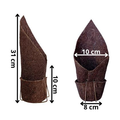 Imagem de Kit 5 Vasos Fibra de Coco Para Pendurar Orquídeas em Árvore Vaso pendente com suporte cachepô suculentas e flores