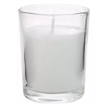 Imagem de Kit 5 Velas Decorativa Copo De Vidro Transparente Sem Aroma