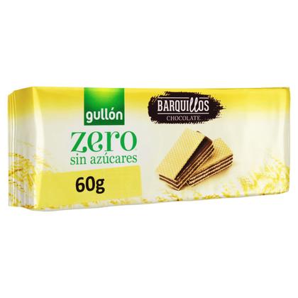 Imagem de Kit 5 Wafer Importado Chocolate Gullon 60 Gramas Sem Açúcar