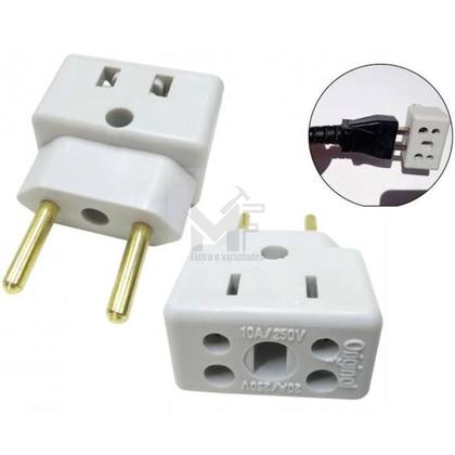 Imagem de Kit 50 Adaptador de Tomada Multiuso Plug Bob Esponja T benjamin 10/20 Amperes - 250V