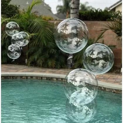 Imagem de Kit 50 Balão Bubble Transparente Festa Eventos Decoração