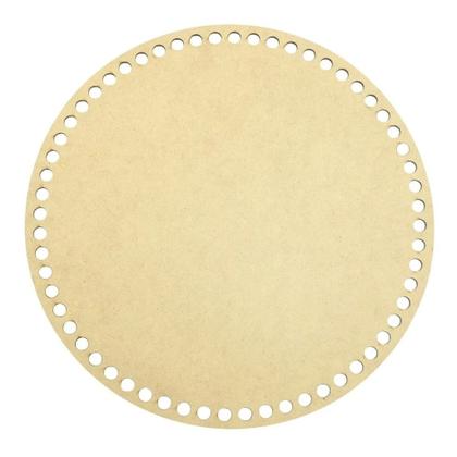 Imagem de Kit 50 Bases Redonda 15 cm MDF Cru para Cesto Crochê Fio de Malha
