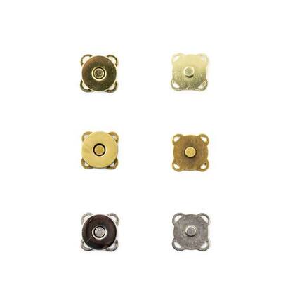 Imagem de Kit 50 Botões Imantado Magnético Fecho cor Dourado 18mm Imã