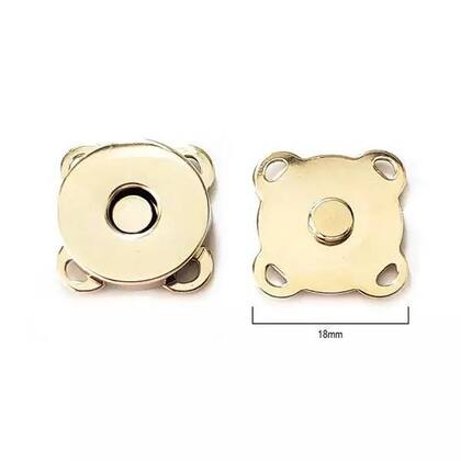 Imagem de Kit 50 Botões Imantado Magnético Fecho cor Dourado 18mm Imã