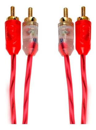 Imagem de Kit 50 cabos rca cristal matte 1m injetado para som automotivo