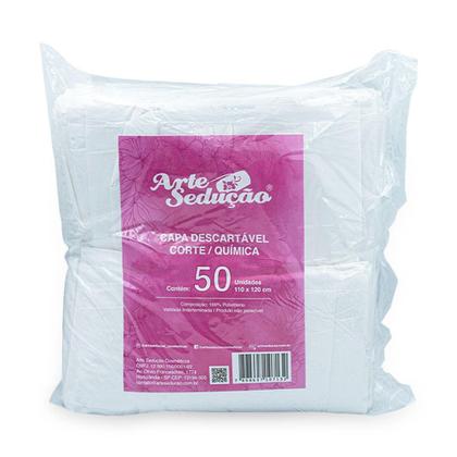 Imagem de Kit 50 Capas Para Corte de Cabelo Química Tintura, Descartáveis - Arte Sedução