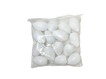 Imagem de Kit 50 Casca De Ovos Plástico Branco Para Decoração De Páscoa