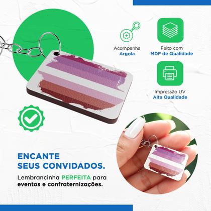 Imagem de Kit 50 Chaveiros LGBT Lembrancinhas MDF