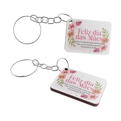 Imagem de Kit 50 Chaveiros MDF Dia das Mães Carinho Duplo