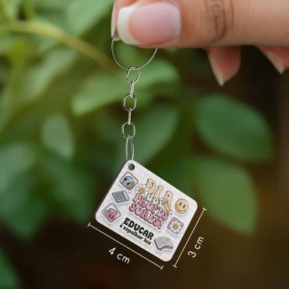 Imagem de Kit 50 Chaveiros MDF Dia dos Professores Lembrancinha