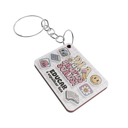 Imagem de Kit 50 Chaveiros MDF Dia dos Professores Lembrancinha