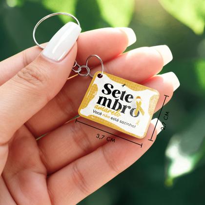 Imagem de Kit 50 Chaveiros MDF Setembro Amarelo Valorização da Vida