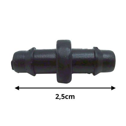Imagem de Kit 50 Conector p/ Mangueira MicroTubo 5mm a 6mm União Sistema de Irrigação