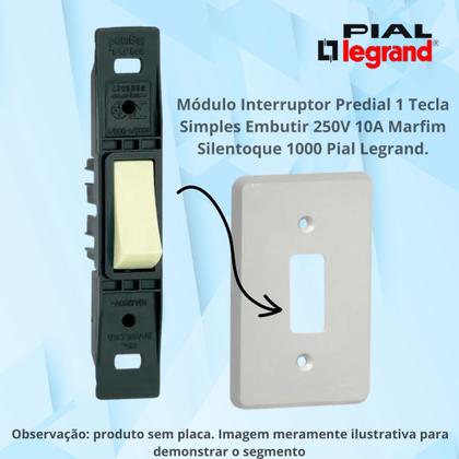 Imagem de Kit 50 Conjunto Sem Placa 1 Interruptor Simples Silentoque Vertical