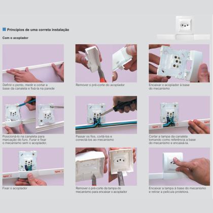 Imagem de Kit 50 Conjunto Tomada 2p+t 10a 250v Sistema X Branco Pial