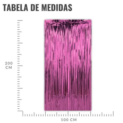 Imagem de Kit 50 Cortina Fitas Metalizadas Pink Decoração
