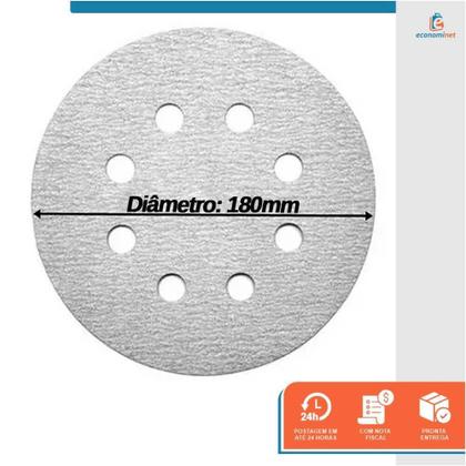 Imagem de Kit 50 Disco De Lixa Branco 180Mm Grão 60 - Starfer