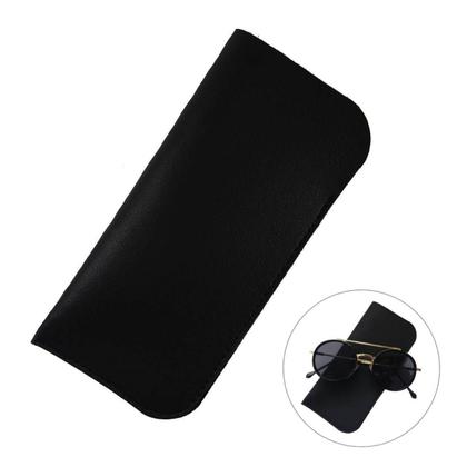 Imagem de Kit 50 Estojo para Oculos Porta Oculos de Sol Case Capinha Portatil Fino Preto Atacado