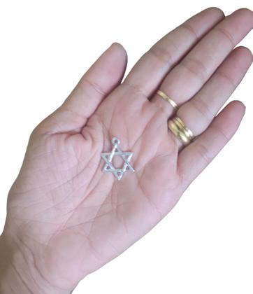 Imagem de Kit 50 Estrela De Davi 6 Pontas Alumínio Vazada Simples